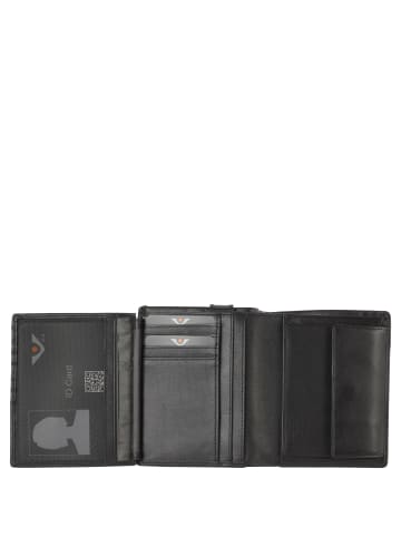 VLD VOi Leather Design Soft Freddy Geldbörse Leder 9 cm schwarz