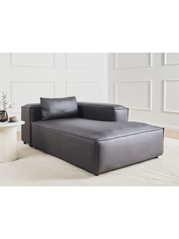 Beliani Sofaelement BRANDE in Schwarz - (W) 121 x (H) 70 x (L) 184 cm linksseitig