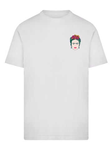 F4NT4STIC T-Shirt Frida Kahlo Small Illustration in weiß