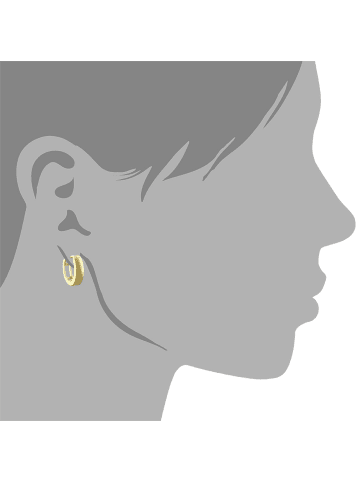 GoldDream Echtgold, 333er Gelbgold Damen Creolen Ohrring ca. 13mm