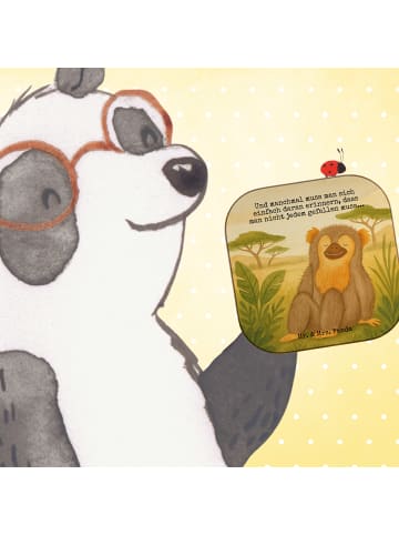 Mr. & Mrs. Panda Untersetzer für Gläser Affe Design mit Spruch in Weiß
