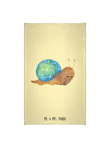 Mr. & Mrs. Panda Kleines Handtuch Schnecke Sir ohne Spruch in Gelb Pastell