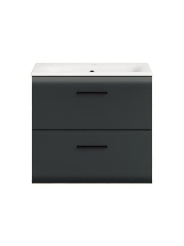 ebuy24 Waschbeckenunterschrank Ice Schwarz 60 x 46 cm