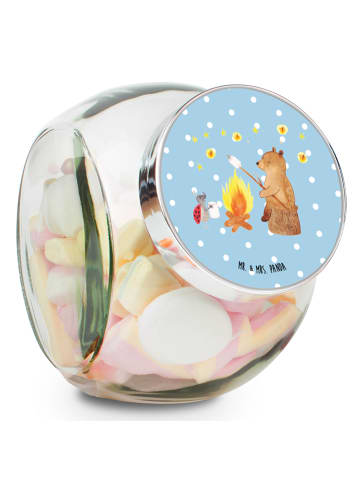 Mr. & Mrs. Panda Bonbonglas Bär & Marienkäfer Lagerfeuer ohne Sp... in Blau Pastell
