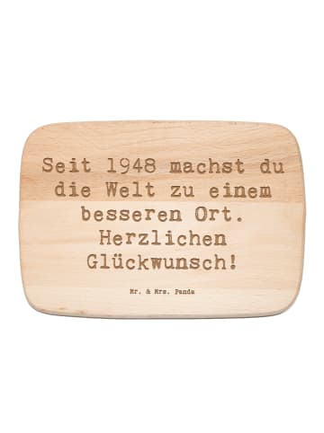 Mr. & Mrs. Panda Frühstücksbrett Spruch 1948 Geburtstag mit Spruch in Transparent