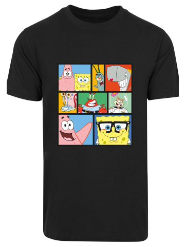 F4NT4STIC T-Shirt Spongebob Schwammkopf Collage in schwarz