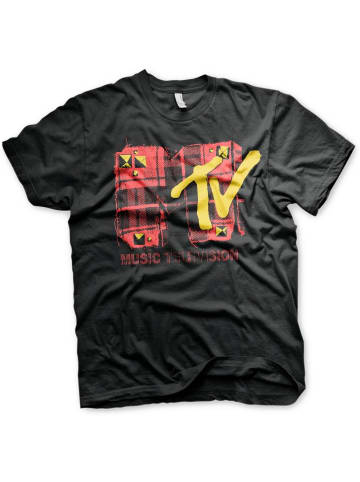 MTV T-Shirt "Plaid Big Tall T-Shirt" in Schwarz