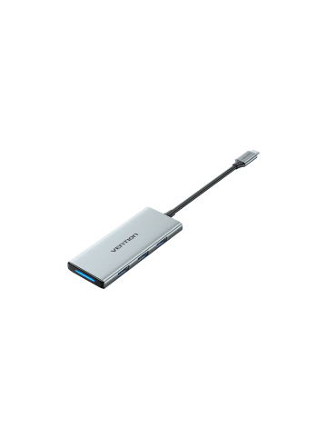 Vention 0.15m Grau - USB-C auf HDMI - 3x USB 3.0, SD, TF, PD Hub  PD 100 W in Grau