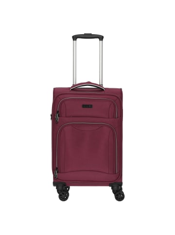 D&N Travel Line 9204 - 4-Rollen-Kabinentrolley S 55 cm (schwarz) in lila