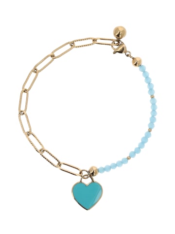 grassland Women Bracelet With Beads in Gold Turquoise