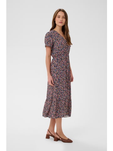 Cream Kleid CRLina Feminine in Navy flower Print