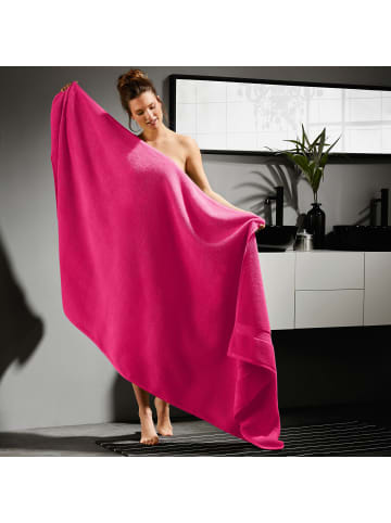 Erwin Müller Velours-Frottier Liegetuch XXL Friedrichshafen in dunkelrosa