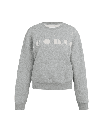 YAYA SOFT SWEATER WITH CHEST ARTWORK ICONIC in Iron Grey Dessin