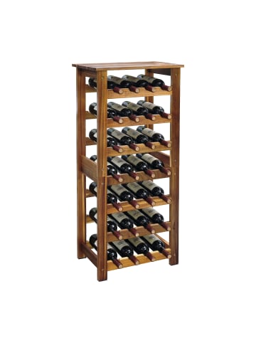relaxdays Weinregal in Natur - (B)43 x (H)91,5 x (T)22 cm