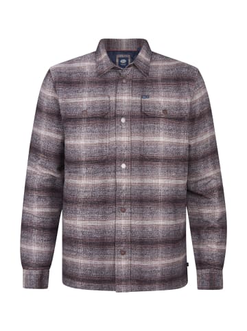 Petrol Industries Kariertes Overshirt Menominee in Braun