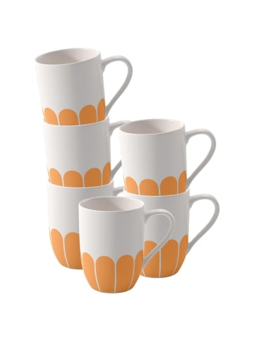 Villeroy & Boch 6er Set Henkelbecher Fleur Couleur 290 ml in Soleil