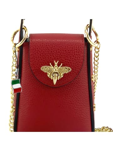 Florence Umhängetasche Leder rot ca. 13cm