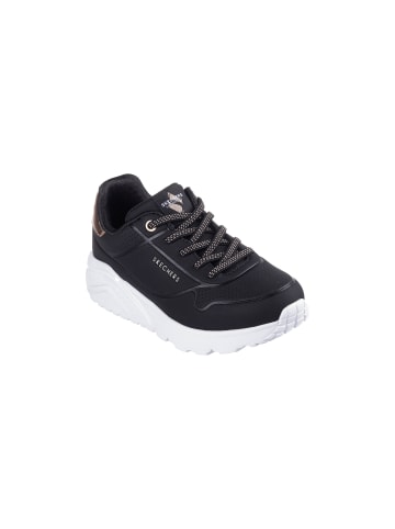 Skechers Modische Schnür-Sneaker für Kinder in Metallic-Optik Schwarz