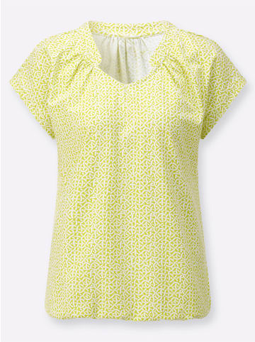 WITT WEIDEN Kurzarm-Shirt in limone-ecru-bedruckt