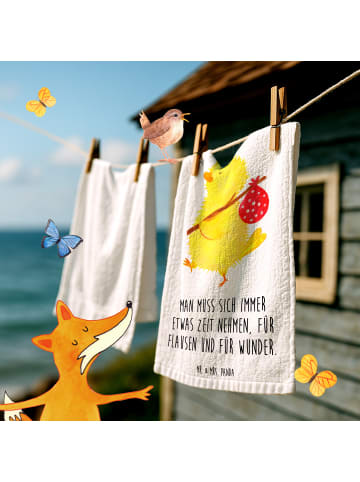 Mr. & Mrs. Panda Handtuch Küken Wander mit Spruch in Weiß