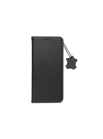 COFI 1453 Smart Echt Buchtasche Leder kompatibel mit Xiaomi Redmi 10c Schwarz in Schwarz