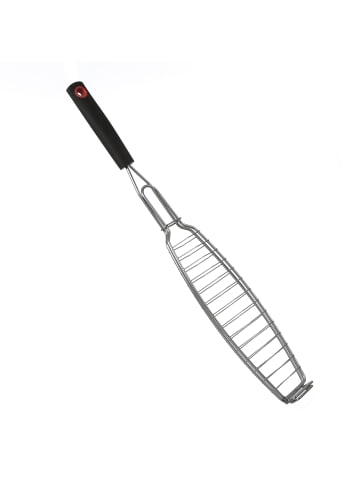 Continenta 4x Fischhalter für Grill Fischbräter Fischzange Edelstahl L: 58cm in silber