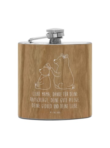 Mr. & Mrs. Panda Flachmann Bär Kind mit Spruch in Braun