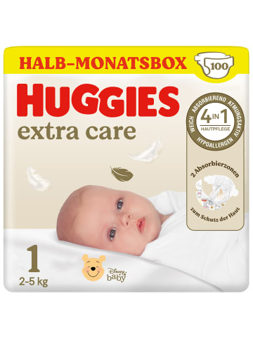 HUGGIES Baby-Windeln für Neugeborene Newborn Größe 1, 100 Windeln (2x50)