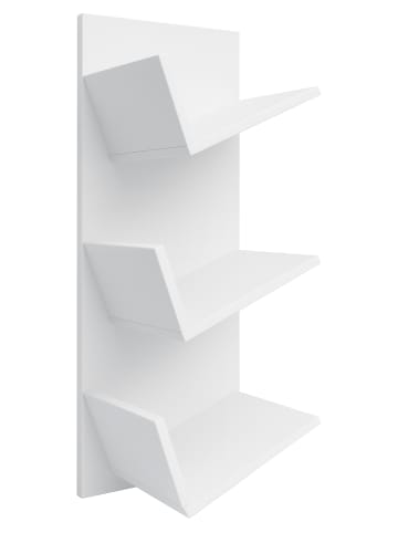 VCM  Holz Bücher Schallplatten LP Hänge Wandregal Sulda in Weiß