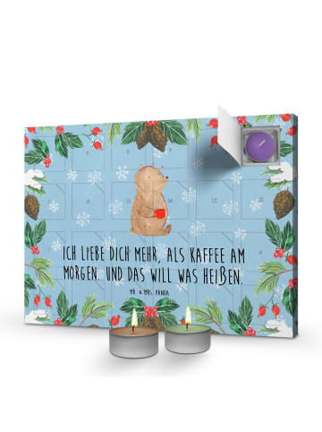 Mr. & Mrs. Panda duft adventskalender Bär Morgenkaffee mit Spruch in Eisblau
