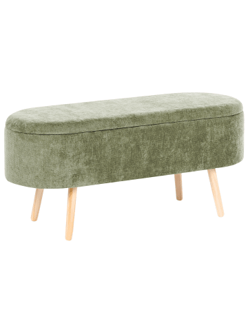 Beliani Hocker OKLAHOMA in Grün - (W) 37 x (H) 44 x (L) 100 cm