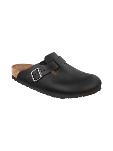 Birkenstock Clogs Boston Fettleder in Schwarz