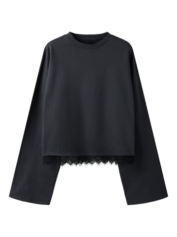 name it Oberteil mit langen Ärmeln in Black Oyster1