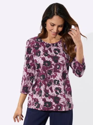 WITT WEIDEN Druck-Shirt in bordeaux-mauve-bedruckt