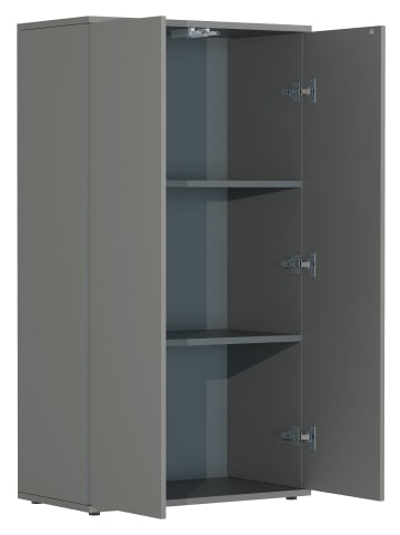 VCM  Holz Kommode Sideboard Anrichte Dalosa 3 Drehtüren in Grau
