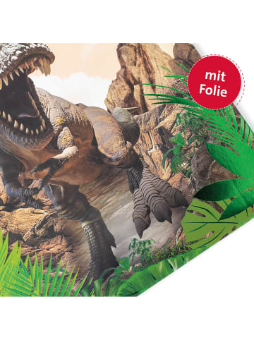 ROTH Zeugnismappe mit Glanzfolie, Tyrannosaurus in Bunt
