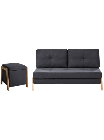 Beliani 2-tlg Sitzgruppe EDLAND in Schwarz/Braun