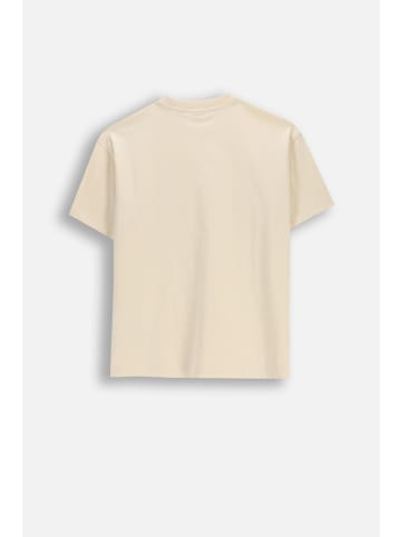 Coccodrillo Baumwoll-T-Shirt mit kurzen Ärmeln in ecru