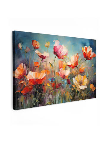 MuchoWow Leinwand bilder Bunte Blumen (BxH)