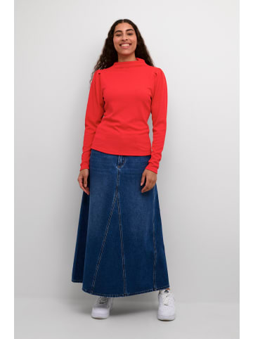 Kaffe Langarm-Bluse KArobin in Fiery Red CC.