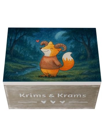 Mr. & Mrs. Panda Geschenkbox Widder Astologie Design ohne Spruch in Weiß
