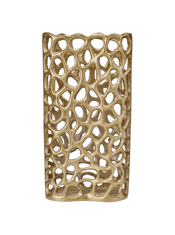 Beliani Dekovase SANCHI in Gold - (W) 17 x (H) 33 x (L) 8 cm
