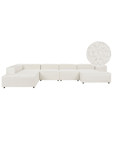 Beliani 5-tlg Modulsofa ARDAL in Weiß/Schwarz