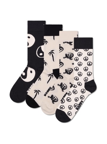 Happy Socks Socken 4er Pack in Black and White 3