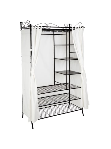 tectake Metall-Garderobenschrank  112 x 207 x 57 cm, schwarz