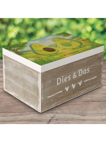 Mr. & Mrs. Panda Aufbewahrungsbox Avocado Pärchen Design ohne Sp... in Weiß