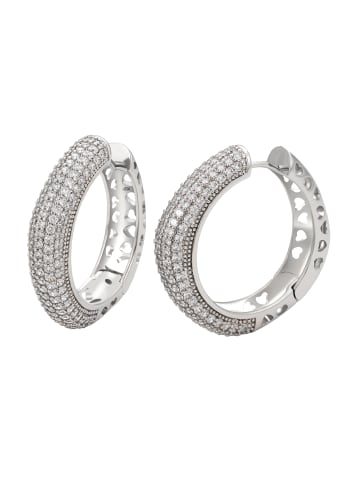 faina Women Hoop Earrings in Silver White
