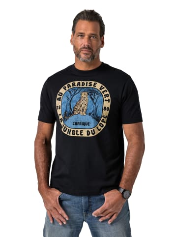 JP1880 Kurzarm T-Shirt in schwarz