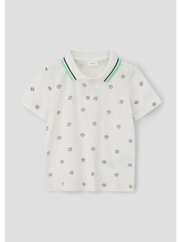 s.Oliver Polo-Shirt kurzarm in Creme-weiß