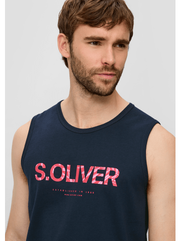 s.Oliver T-Shirt ärmellos in Blau